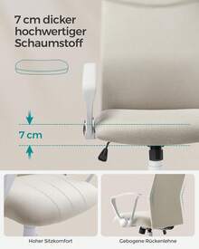 Home Office Chairs - 卡布奇諾米色 - 查看 6