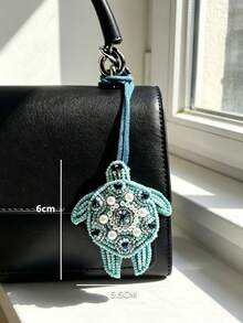 1pc Solid Color Beaded Turtle Pendant, Small Turtle Charm, Fashionable Elegant Minimalist Cute Versatile Personalized Playful Interesting Animal Turtle Shape Small Turtle Graphic Backpack Shoulder Bag Crossbody Bag Handbag Tote Bag Underarm Bag Makeup Bag Other Storage Bag Pendant Car Hanging Ornament Keychain Waist Pendant Luggage Charm Identification Pendant Suitable For Couples Best Friends Students Men Women Work Commute Daily Dating Holiday Outing Travel Business Trip Suitable For Men Holiday Gift For Girlfriend Gift For Mom Small Gift Birthday Gift - Multicolor - View 11