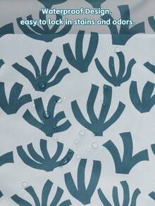 1pc Vintage Print Beach Vacation Waterproof Storage Bag,Back To School - Mint Green - View 4