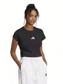 Adidas Áo thun nữ tay ngắn cổ tròn FI SL BB TEE phong cách retro thể thao thường ngày. - màu đen - Xem 1