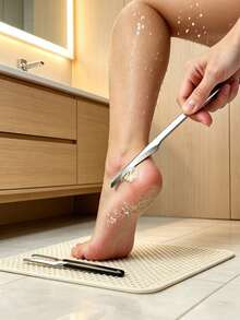 1/2pcs Professional Reusable Foot Care Tool Set, Callus Remover Foot File And Foot Brush With Protective Cover, Portable Foot Cleaning Supplies, Bathroom Decor, Unisex Daily Foot Beauty, Practical New Year Graduation Season Gift - Multicolor - View 8