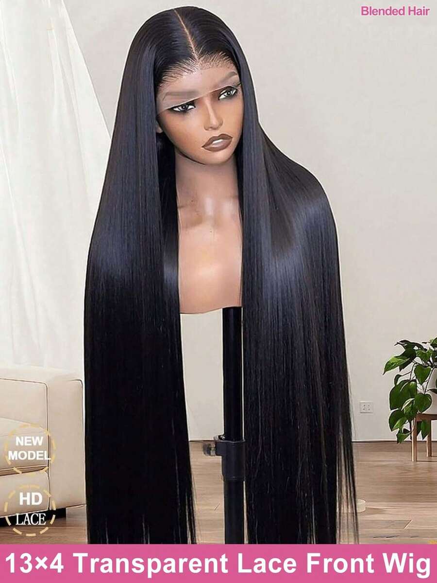 13*4 13*6 200% Density Straight HD Transparent Lace Front Wigs Natural Black Color Brazilian Virgin 5*5 4*4 Wear And Go Pre-Plucked Pre-Cut Lace Frontal Wigs Glueless Human Frontal Hair Wigs Weaves Wigs For Women Blended Hair