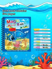 1/8 Set Magic Early Education Drawing Educational Learning Cards, Suitable For Ages 3+, Reusable Learning Cards (Pen And Doodle Card Border Color Random), Perfect Gift For Kids, Holiday Gift, Birthday Gift, Party Favor - Multicolor - View 14