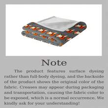 1pc Gray Fox Print Flannel Blanket, - Soft & Lightweight All-Season Bed, Sofa, Camping Blanket - Comfortable Texture Gift, 5 Sizes Available, 280gsm - Multicolor - View 3