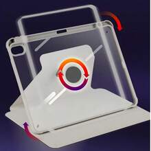 TenYide 平板電腦保護殼 附支架 360°旋轉保護套 相容 iPad 8th/9th/10th/11th(A16)/Air4/5/6/7/8/13/Pro 11/12.9 Mini6/7 GalaxyTab S7/S8/S9/S10/S11/S9FE/S10FE/A7/A8/A9/A9 PLUS/A11/A9+/S9 PLUS/S10 PLUS/S9+/S10+/S10 FE+/S9 Ultra/S10 Ultra/S11 Ultra，亦相容 MatePad 系列機型 / HonorPad 系列機型 / XiaomiPad 系列機型 / RedmiPad 系列機型 / LenovoTab 系列機型 / LenovoXiaoxinTab 系列機型 / LenovoIdeaTab 系列機型 - 淺灰色 - 查看 5