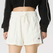 Adidas Clover TT SHORTS Terry Fleece Three Stripes Breathable Comfortable Sports And Casual Running Shorts For Women - White - View 6