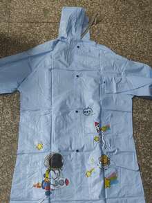 EVA防水雨衣連帽雨披雨套裝，幼童男女適用，3-4歲，可重複使用，萬聖節聖誕新年雨具 - 彩色 - 查看 12