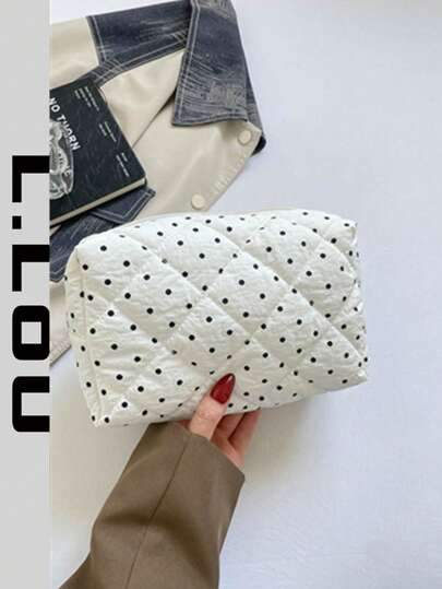2026 Summer New Cute Ruffled Handbag For Women, Fashionable Minimalist Design With Heart Print, Commuter & Travel Crossbody Bag