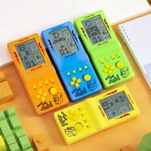 1件手持復古遊戲機,4英吋大螢幕黑白螢幕,內建26款經典遊戲(方塊、賽車、坦克、射擊、記憶等遊戲模式),創意紓壓手指遊戲機,送給朋友生日與聖誕節的最佳禮物 - 查看 2