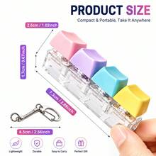 4-In-1 Press & & Learn Keyboard Fidget Toy, 4 Clicker Buttons With Realistic Sounds, Perfect For Car Travel, Classroom - Multicolor - View 4