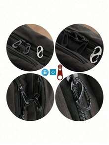 Set Kunci Resleting Anti-Pencurian Unisex 10 Buah, Desain Mudah Ditarik, Melindungi Resleting dari Terbuka Secara Tidak Sengaja, Cocok untuk Ransel, Koper, Tas Tangan, Dompet, dll., Desain Gesper Berbentuk S Multifungsi, Cocok untuk Perjalanan, Berkemah, Aktivitas Luar Ruangan, Pantai, Liburan, Kembali ke Sekolah, dll., Perlengkapan Perjalanan Penting - A - View 3