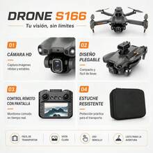 S166 Foldable Drone With HD Camera, Remote Control With Built-In Screen, Obstacle Avoidance, Stable Flight Via Optical Flow, RC Quadcopter With Portable Case, Long Battery Life For Aerial Photography And Beginners - View 3