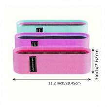 3-Piece Yoga Resistance Band Set For Leg And Hip Shaping, Multi-Level Tension Fitness Equipment With Ankle Straps - Multicolor - View 6