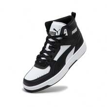 Puma Spring/Autumn Mid-Top Casual Shoes Unisex Couple Basketball Style Classic Retro Sports Sneakers 37476501 - Black/white - View 7