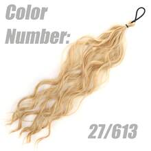 24'' Long Rubber Hair Loop Self Winding Hair Bundle High Temperature Fiber Synthetic Wig Ponytail Buns - Multicolor - View 11