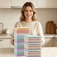 sanrou 5/10pcs Macaron Color Hand Towels, Multi-Color Soft Quick-Dry Lightweight Breathable, 9.06*9.06 Inches, Super Soft, Highly Absorbent, Skin-Friendly, Modern Design, Decorative Stitching, Ideal Choice For Bathroom - Multicolor - View 5