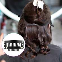 Set Aksesori Rambut Jepit Rambut Wig 9 Gigi 32mm, Dilengkapi dengan Alat Jarum dan Benang, Cocok untuk Membuat Ekstensi Rambut dan Aksesori Wig - View 8