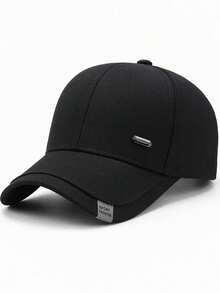 1 pieza Gorra de béisbol de unicolor, unisex, diseño cosido, gorra de camionero, gorra de sol casual y sencilla de moda, adecuada como regalo para papá/mamá, disponible en 4 colores: caqui, negro, gris oscuro, azul oscuro - Multicolor - Ver 13