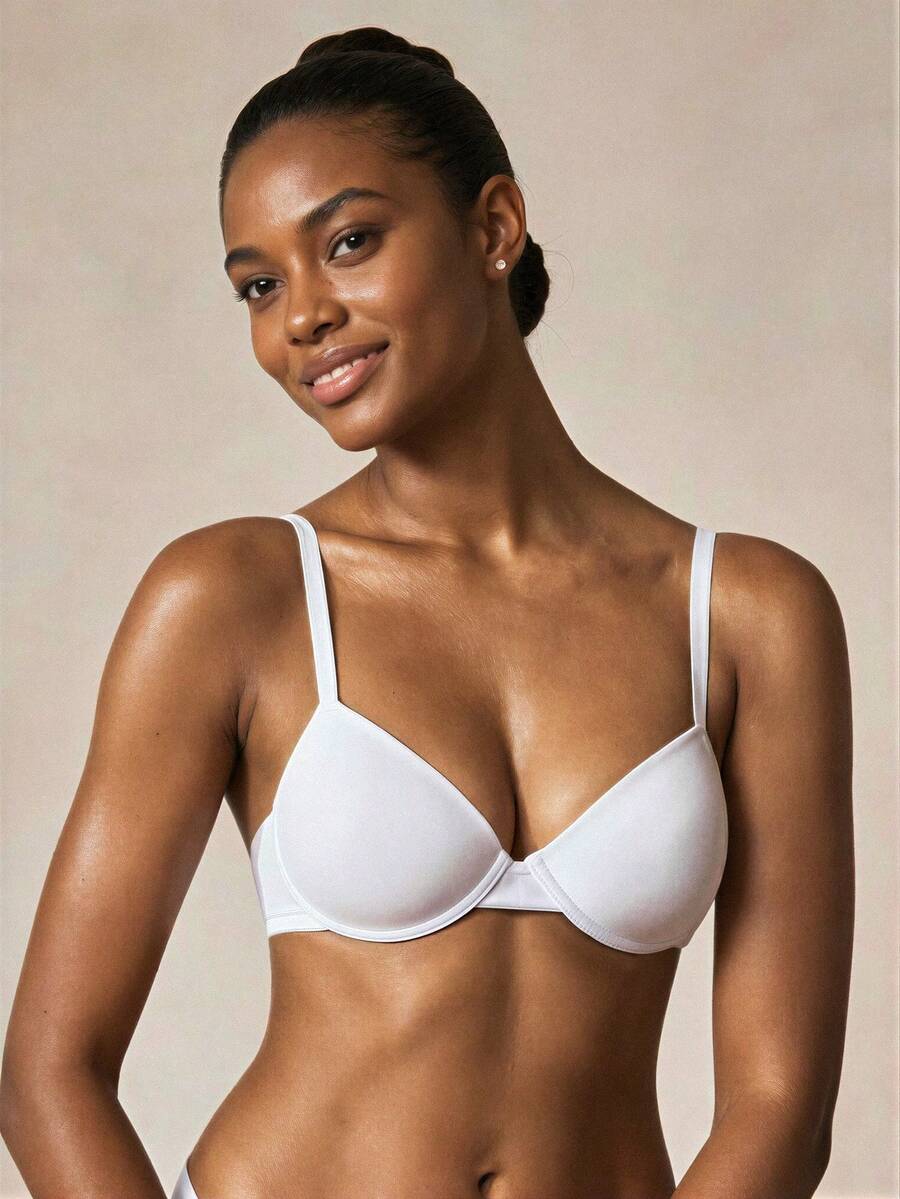 Veilyse 3pcs Women's Fashion Underwire Gather Bras - Bust Enhancing, Lifting, Sexy, Comfortable All Day, Shaping Daily Look For Summer - Multicolor - View 1