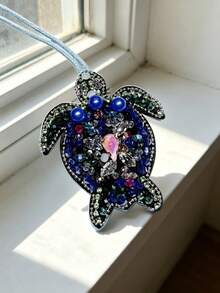 1pc Solid Color Beaded Turtle Pendant, Small Turtle Charm, Fashionable Elegant Minimalist Cute Versatile Personalized Playful Interesting Animal Turtle Shape Small Turtle Graphic Backpack Shoulder Bag Crossbody Bag Handbag Tote Bag Underarm Bag Makeup Bag Other Storage Bag Pendant Car Hanging Ornament Keychain Waist Pendant Luggage Charm Identification Pendant Suitable For Couples Best Friends Students Men Women Work Commute Daily Dating Holiday Outing Travel Business Trip Suitable For Men Holiday Gift For Girlfriend Gift For Mom Small Gift Birthday Gift - Multicolor - View 4