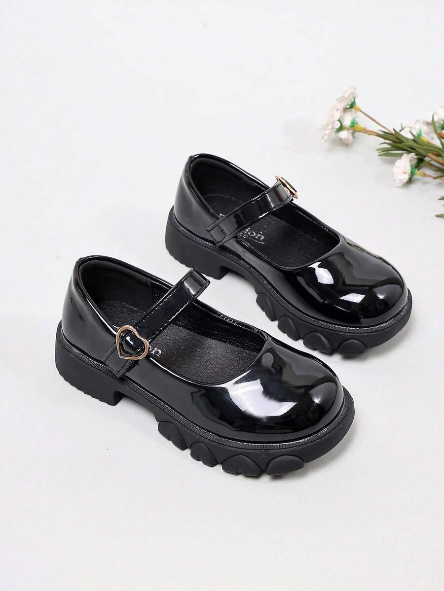 1 Pair 2026 New Heart Decor Buckle With Single Strap Design, Mary Jane ...
