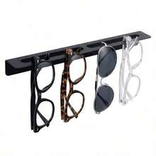 Eyewear Storage Rack, Heavy Duty Wall-Mounted Glasses Organizer, Space-Saving Eyewear Display Stand | Black Powder Coated, Suitable For Entryway And Closet - Multicolor - View 6