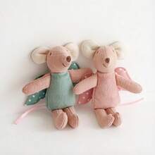 1pc Cute Dressed Mouse Plush Doll, Soft Fabric Doll, Children's Day Birthday Gift, Perfect For Dollhouse Accessories - Multicolor - View 15