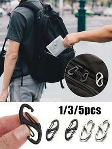Set Kunci Resleting Anti-Pencurian Unisex 10 Buah, Desain Mudah Ditarik, Melindungi Resleting dari Terbuka Secara Tidak Sengaja, Cocok untuk Ransel, Koper, Tas Tangan, Dompet, dll., Desain Gesper Berbentuk S Multifungsi, Cocok untuk Perjalanan, Berkemah, Aktivitas Luar Ruangan, Pantai, Liburan, Kembali ke Sekolah, dll., Perlengkapan Perjalanan Penting - A - View 5