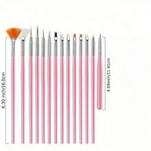 25 Pieces Nail Art Tool Set, Including Nail Art Brushes, Dotting Pens, Nail Practice Stands And Auxiliary Tools, Complete Manicure Supplies For Creating Various Nail Designs - Multicolor - View 5