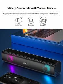 AULA N-170 Wolf Spider Desktop Gaming Speaker, Wired Computer Soundbar With Subwoofer For Home PC Gaming - View 8