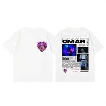 Omar Courtz "Für den Fall, dass ich morgen nicht da bin" Album Grafik T-Shirts Mode Pop Musik Kurzarm T-Shirt Unisex Casual Baumwoll-T-Shirts - Weiss - Übersicht 1