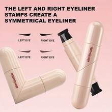 All-In-One Eyeliner Stamp, Long-Lasting, Waterproof, Sweat-Proof And Smudge-Proof, Quick-Drying And High-Pigment Dual-Ended Eyeliner Pen. With Rotatable And Portable Stamp Design, It Creates Precise Eye Lines Effortlessly. Perfect For Daily Commutes - A - View 4