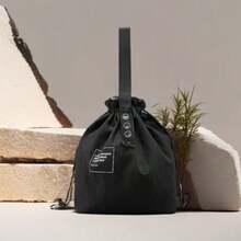 1pc Simple, Minimalist, Japanese-Style Bento Carry Bag. Insulated, Water-Resistant, And Waterproof For Office Workers. Zippered Closure. Bento Box Handbag. Reusable. - Multicolor - View 11