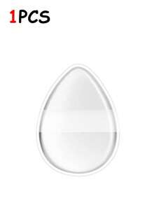 2/1pc Transparent Jelly Powder Puff - No Powder, Elastic Makeup, Silicone Air Cushion Super Soft, Reusable, Silicone Beauty Tools, Makeup Fingertip Foam Powder Smooth, Will Not Cause Powder Blockage, Suitable For All Kinds Of Liquid Foundation - Clear - View 9