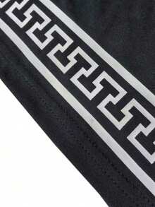Men's Summer Thin Minimalist Fashion Outdoor Commute Running Shorts Set Casual Sports T-Shirt Set Black - Black - View 5