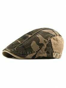 Camouflage Beret Hat Unisex Autumn/Winter New Fashion Washed Baseball Cap Outdoor Commute Forward Cap - Camouflage Stripes - View 10