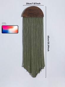 1 pieza/2 piezas Colgante de pared con borlas estilo bohemio, decoración de pared con forma de media luna, decoración de pared con borlas verde oliva y blanco, decoración de estilo rústico para sala de estar, decoración de pared para dormitorio, colgante de pared estilo bohemio chic, bandera de pared con borlas reutilizable, decoración del hogar minimalista, tapiz estilo bohemio, decoración de pared con borlas - Multicolor - Ver 14