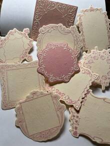 1 Box 30 Sheets Minimalist Creative Embossed Sticky Notes, DIY Decoration Collage Craft Materials, Holiday Gift, Personalized Scrapbook Stationery, Back To School Essential - Rectangle - View 6