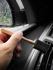 5pcs Car Detailing Cleaning Brush Set, Soft Foam Air Vent Cleaner, Multi-Functional Gap Dusting Tool, Suitable For Car Interior, Dashboard, Keyboard, Home And Office, Reusable Sponge Detail Brush - A - View 5