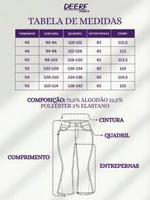 Calça Jeans Flare Feminina Plus Size Cintura Alta Tecido Premium com Elastano Stretch com 4 bolsos - Azul Médio - Visão 5