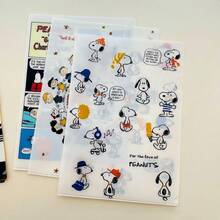1pc Cute Snoopy File Folder Cartoon PVC File Bag For Storing Individual Student File Binders, A4 Test Papers, New Year Gift, Valentine's Day Gift, Easter Gift (Random Style) - Multicolor - View 2