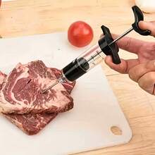 1件裝肉類注射器套組，快速醃肉工具，不鏽鋼火雞注射器，耐用防鏽調味注射器，適用於節日、私人廚房、美食攤位，廚房配件 - 彩色 - 查看 3