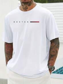 Vintage-Freizeit-T-Shirt aus 100% Baumwolle für Herren, große Größe 180g Sommer-Oberteile - Weiss - Übersicht 3