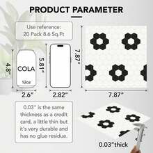 20-Piece 7.87in X 7.87in DIY Floor Peel And Stick Tile, Removable Waterproof Vinyl Flooring For Bathroom, Kitchen, Fireplace, Pet House, Stairs, Bedroom, Wall - Flower Floor Stickers - View 10