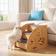 3/2-Story Pet Assistance Tools, Pet Wooden Stairs, Pet Game Tools - Multicolor - View 2