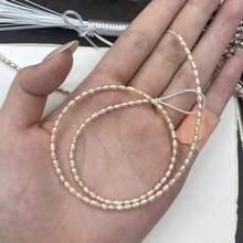 1 Strand 36cm Mini Natural Freshwater Pearls Purple Rice Pearl Beads For Jewelry Making DIY Women Men Necklace Bracelets Handicrafts Accessories - Rice Grains - View 15