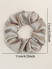 6pcs Solid Color Satin Elastic Hair Ties, Elastic Ponytail Hair Bands, Suitable For Various Hairstyles, Create Cute Seamless Ponytail, No Hair Damage - Multicolor - View 5