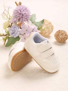 0-1 Year Old Infant Boy Casual Shoes, Comfortable Soft Non-Slip Shoes, Newborn Infant Pure White TPR Soft Rubber Non-Slip Sports Shoes - White - View 1