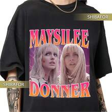 Mckenna Grace As Maysilee Donner, 2026 Vintage 90s Style Retro T-Shirt - 黑色 - 查看 1