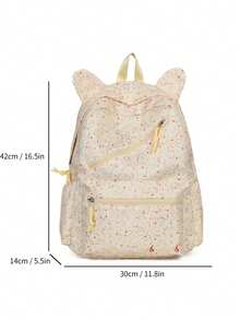 Cat Ear Girl Backpack, Japanese Soft Cute Style Student School Bag, Large Capacity Lightweight Commuter Backpack - Yellow - View 8